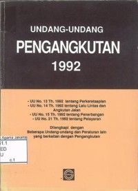 Image of Undang-Undang Pengangkutan  1992