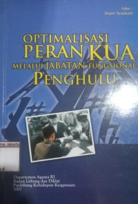 Image of Optimalisasi Peran KUA Melalui Jabatan Fungsional Penghulu