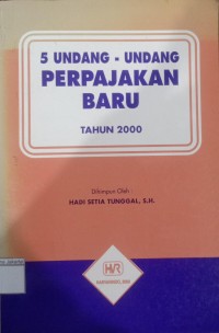 Image of 5 Undang-Undang Perpajakan Baru: Tahun 2000