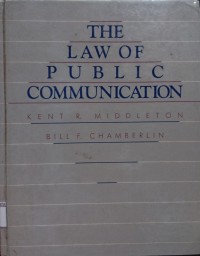 Image of The Law of Public Communication