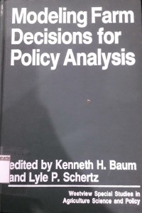 Image of Modeling Farm Decisions For Policy Analysis