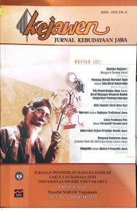 Image of Kejawen : jurnal kebudayaan jawa Vol. 1 No. 1 (2005) September
