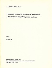 Image of Pembinaan kehidupan keagamaan narapidana