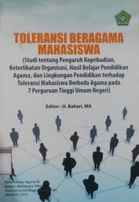 Image of Toleransi Beragama Mahasiswa